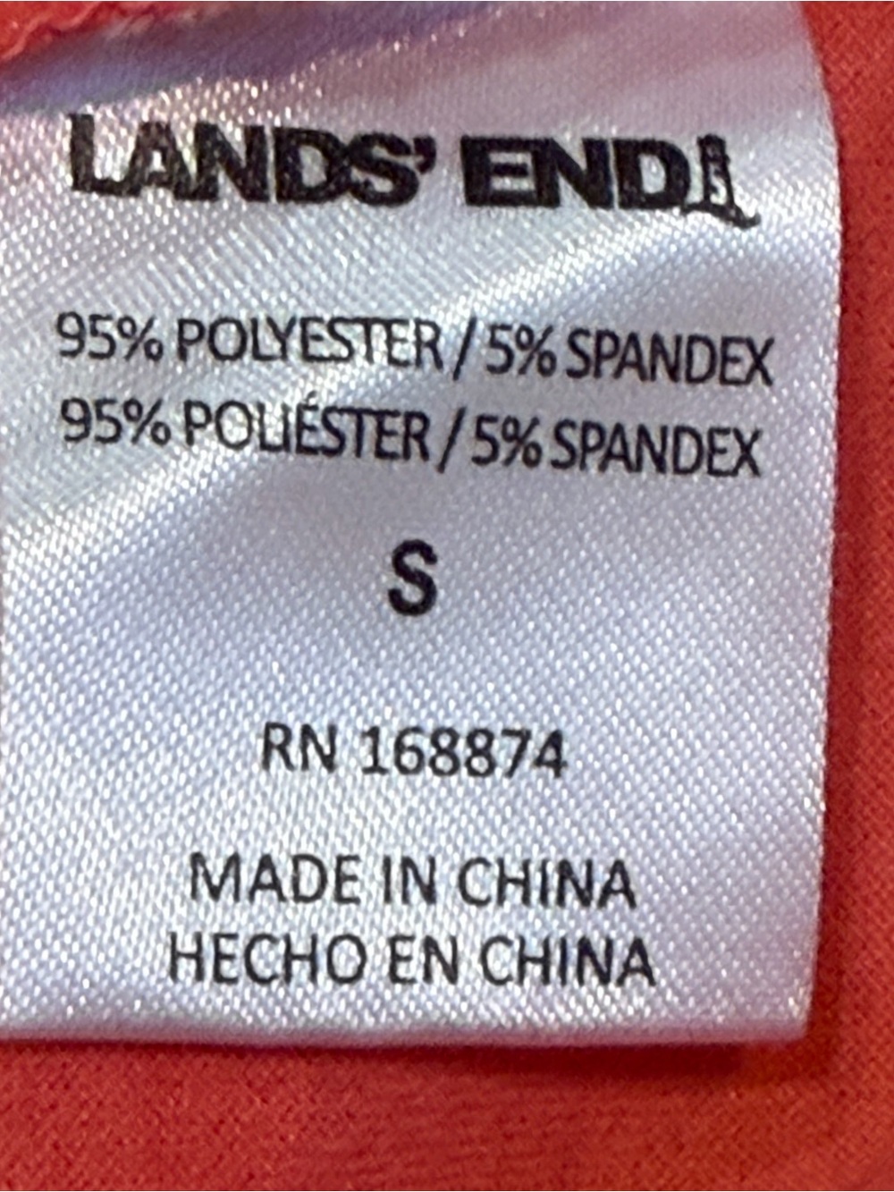 Lands End Women's 2-Piece Pajama Set Coral Pink Geometric Floral Size Small - Picture 8 of 8